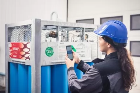Cadre de bouteilles de gaz industriels - Air Liquide
