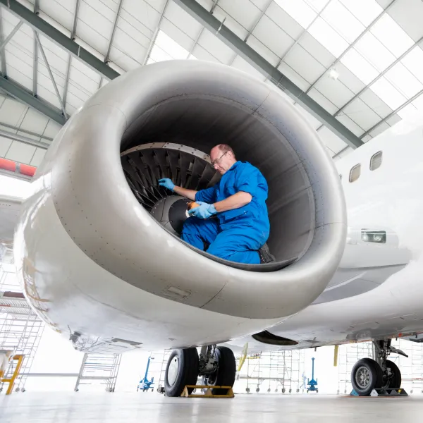 Avion en maintenance